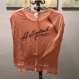 Hollywood California Ladies Light Orange Tee